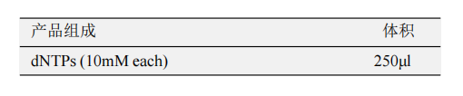 dNTPs (dATP, dCTP, dGTP, dTTP) 產(chǎn)品包裝